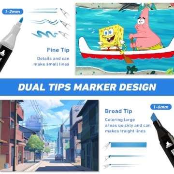 Vibrant Zmcik 80 Colors Dual Tip Alcohol Markers Set