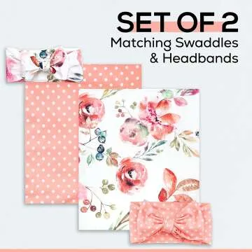 Swaddle & Headband Set for Baby Girls - Photography