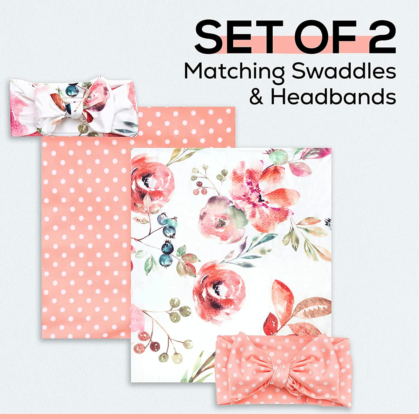 Swaddle & Headband Set for Baby Girls - Photography