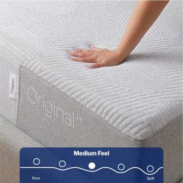 Casper Sleep Original Foam Hybrid Mattress, Queen Size - Medium Firm Memory Foam with Zoned SupportT...