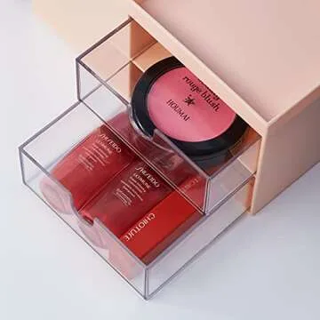 LETURE Stylish Office Desk Organizer with Drawer