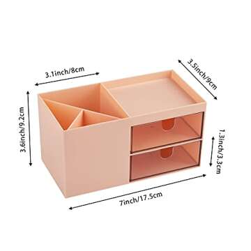 LETURE Stylish Office Desk Organizer with Drawer