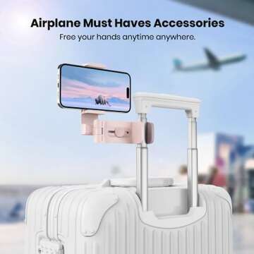 Valentine's Airplane Phone Holder, Klearlook Universal Flight Phone Mount with Multi-Directional 360...