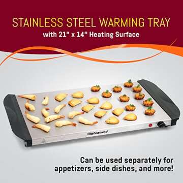 Versatile Elite Gourmet Buffet Server with 3 Trays