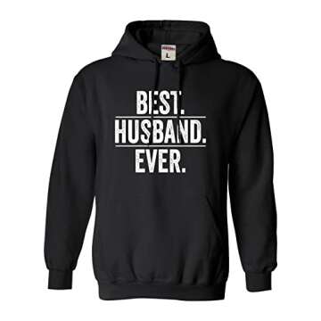 Go All Out X-Large Black Mens Best Husband Ever Funny Father's Day Sweatshirt Hoodie