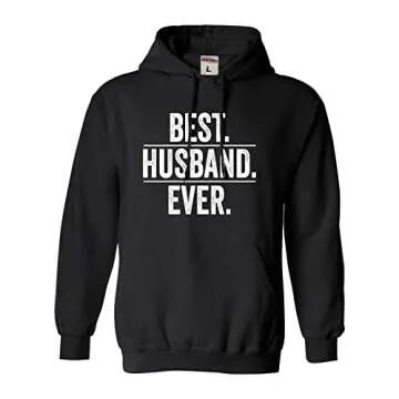 Go All Out X-Large Black Mens Best Husband Ever Funny Father's Day Sweatshirt Hoodie