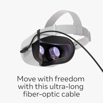 Meta Quest Link Cable - Virtual Reality Headset Cable for Quest - 16FT (5M) - PC VR