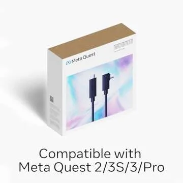 Meta Quest Link Cable - Virtual Reality Headset Cable for Quest - 16FT (5M) - PC VR