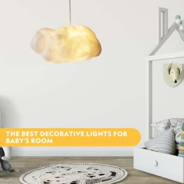 Modern Floating White Cloud Pendant Hanging Light Nordic Cotton Ceiling Light Fixture Girls Children's Living Room Bedroom Hotel Lobby Restaurant Clothing Store Chandelier (27.6Inch)