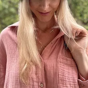 Elegant EVER FAITH Sideways Cross Necklace for Women | Gift Idea