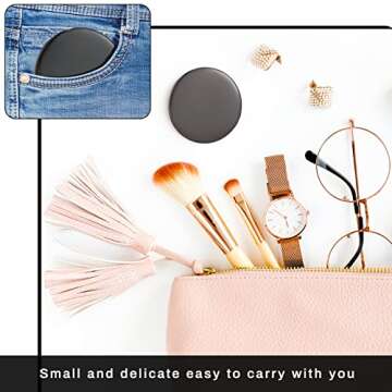 Blulu Mini Compact Mirror - 36 Pack for Travel Beauty