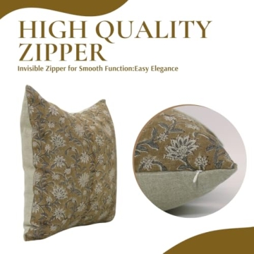 Fabritual Floral Pillow Cover - Elegant & Handmade