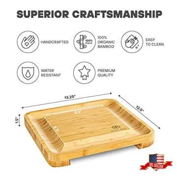 Noble Nest Bamboo Cheese Board and Knife Set with Drawer, Slate Labels, Marker & Travel Bag - Charcuterie Board Cheese Platter Great Gifts for Wine Lovers, Bridal Shower, Wedding