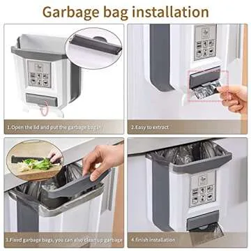 LRCXL Hanging Kitchen Trash Can for Easy Organization