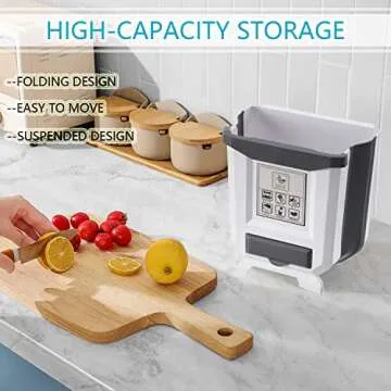 LRCXL Hanging Kitchen Trash Can for Easy Organization