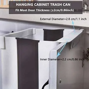 LRCXL Hanging Kitchen Trash Can for Easy Organization