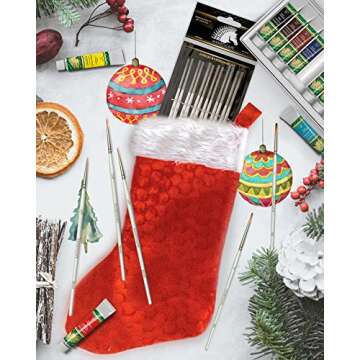 MyArtscape Artist Supplies Miniature Paint Brushes, Set of 12 for Detail & Fine Point Painting - use...