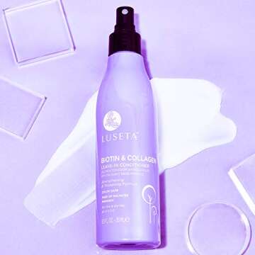 Luseta Biotin Leave in Conditioner for Dry Damaged Hair, Natural Thickening Volume Conditioner for Hair Loss and Thinning,8.5Fl Oz, Hair Detangler Spray for Women