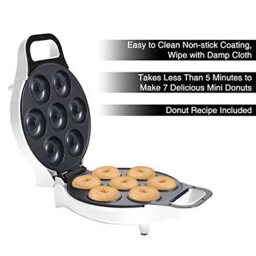 Chef Buddy Mini Donut Maker for Quick, Tasty Treats