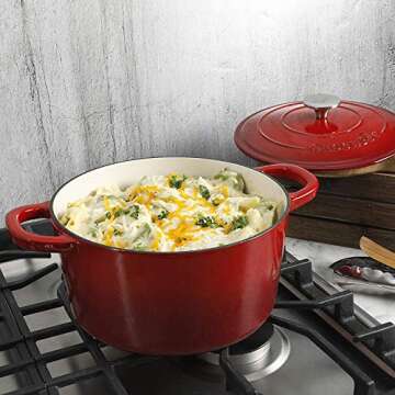 Crock Pot Artisan 5-Quart Enameled Cast Iron Dutch Oven