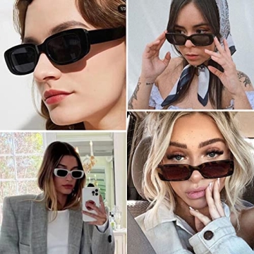 KIMORN Rectangle Sunglasses Trendy Retro Fashion UV400