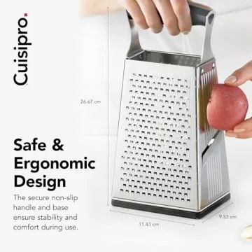 Cuisipro 4 Sided Box Grater for Ultimate Cooking Efficiency