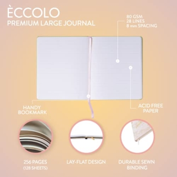 Eccolo Large Notebook Journal Perfect for Creative Writing