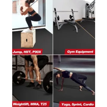 TanMana Extra Large 72 Sq.Ft Exercise Mat for Home Gym