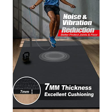 TanMana Extra Large 72 Sq.Ft Exercise Mat for Home Gym