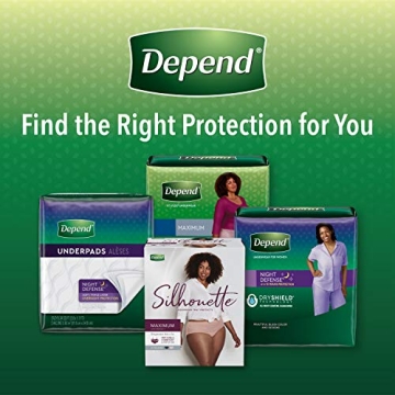 Depend FIT-FLEX Women’s Incontinence Underwear, Maximum Absorbency, 56 Count
