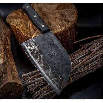 Hunters Serbian Chef Knife - Kitchen Knife Chef Knives Handmade Forged Full Tang High-carbon Clad St...