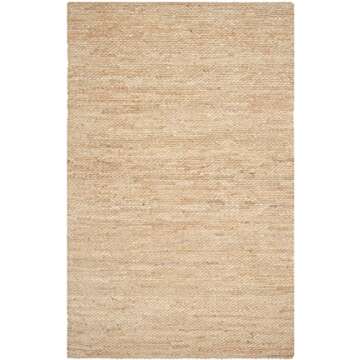 SAFAVIEH Natural Fiber Collection Area Rug - 6' x 9', Natural, Handmade Jute, Ideal for High Traffic Areas in Living Room, Bedroom (NF459A)