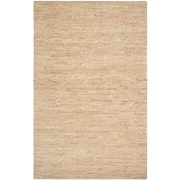 SAFAVIEH Natural Fiber Collection Area Rug - 6' x 9', Natural, Handmade Jute, Ideal for High Traffic Areas in Living Room, Bedroom (NF459A)