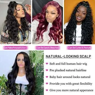 Soul Lady Body Wave Lace Front Wig 22 Inch HD Human Hair