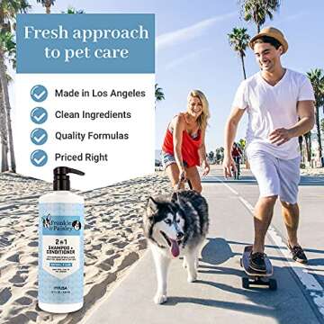 Frankie & Paisley 2-in-1 Soothing Dog Grooming Shampoo and Conditioner for Dry or Itchy Skin and Allergy Relief with Oatmeal and Natural Aloe Vera - 32 fl. Oz