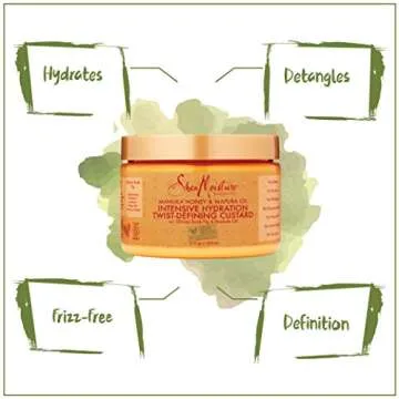 Shea Moisture Manuka Honey & Mafura Oil Twist-defining Custard Moisturizer for Unisex, 12 Ounce