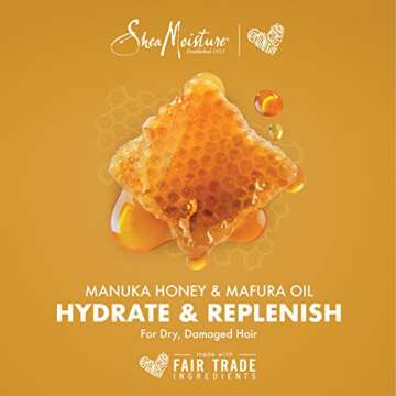 Shea Moisture Manuka Honey & Mafura Oil Twist-defining Custard Moisturizer for Unisex, 12 Ounce