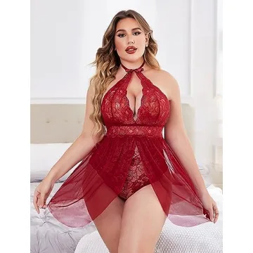 Avidlove Plus Size Lace Babydoll Nightgown for Women