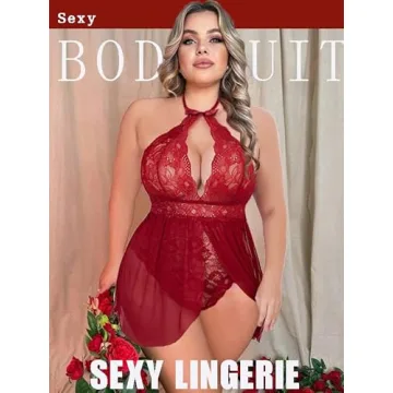 Avidlove Plus Size Lace Babydoll Nightgown for Women