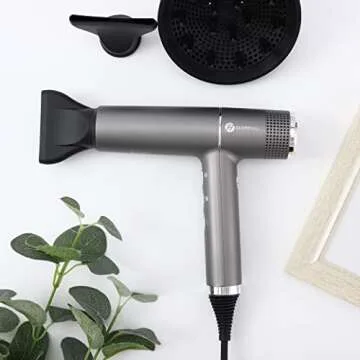 Slopehill Hair Dryer with Unique Brushless Motor | Intelligent Fault Diagnosis | Innovative Microfilter | Oxy Active Technology | Led Display (Grey)