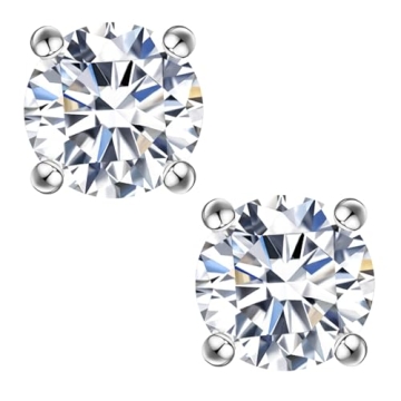 Stunning Moissanite Stud Earrings with Secure Fit
