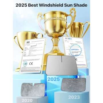 Nmoiss Car Windshield Sun Shade with Reflective Coating