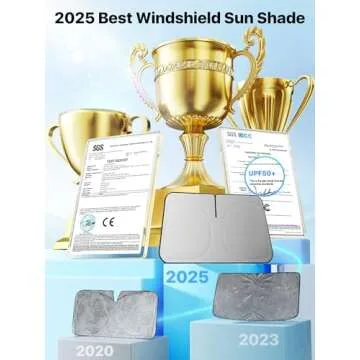 Nmoiss Car Windshield Sun Shade with Reflective Coating