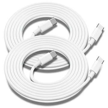 2-Pack USB C to USB C Charging Cable, 10ft Long Fast Charger Cord for Apple Devices