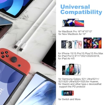 Durable 10ft USB C to C Charging Cables for Apple Devices