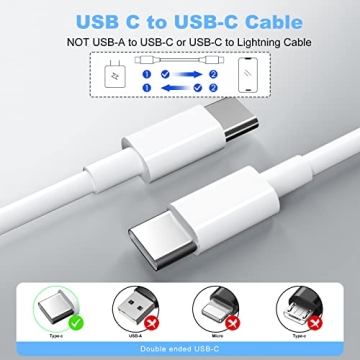 Durable 10ft USB C to C Charging Cables for Apple Devices