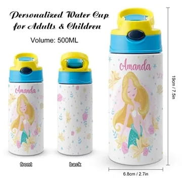 Customized Kids Water Bottle with Straw - Perfect Gift
