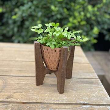 Olive + Crate ExquisiteHome Indoor Planters Handmade from Metal, Small Standing Planter Pots for Plants Indoor, Suitable for Succulents, Herbs, and Balcony Plant Pots