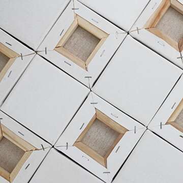 CBTONE 24 Pack Mini Canvas Panels for Painting Crafts