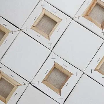 CBTONE 24 Pack Mini Canvas Panels for Painting Crafts